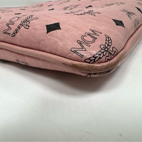MCM Visetos Original Authentic Crossbody Bag Pouch Powder Pink - Picture 9 of 12